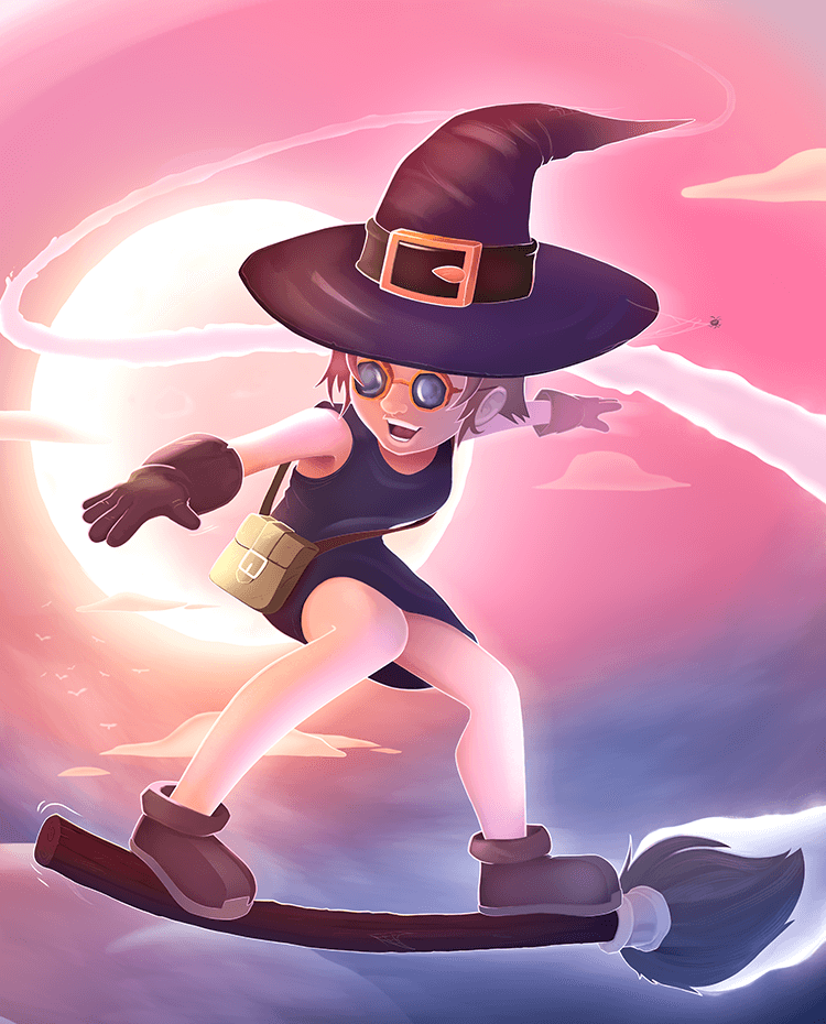 Little Witch Illustration